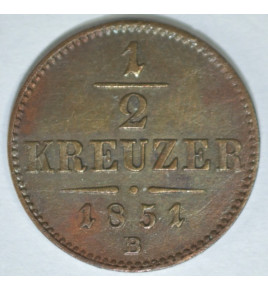 FJI 1/2 Krejcar 1851 B