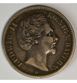 Bayern Ludwig II. 2 Mark 1876D